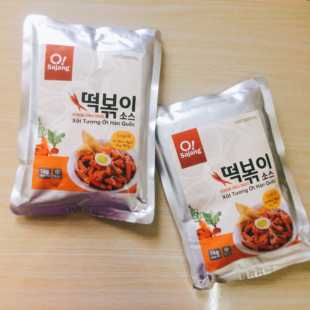 1kg Xốt Tương Ớt Hàn Quốc O!Sajang (loại 2 vị chua ngọt cay nồng)
