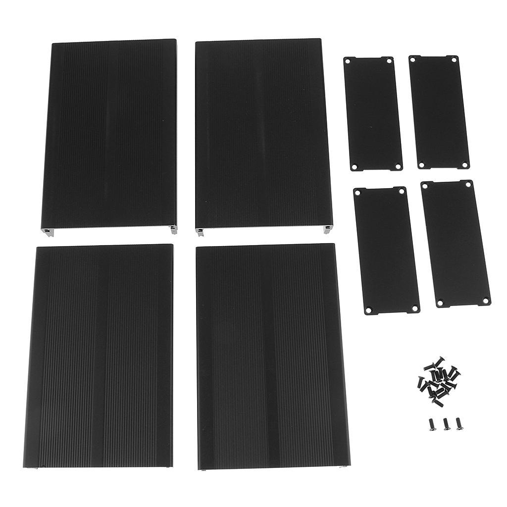 2x Aluminum Alloy Instrument Shell Electric Enclosure Box DIY 97X40X150mm