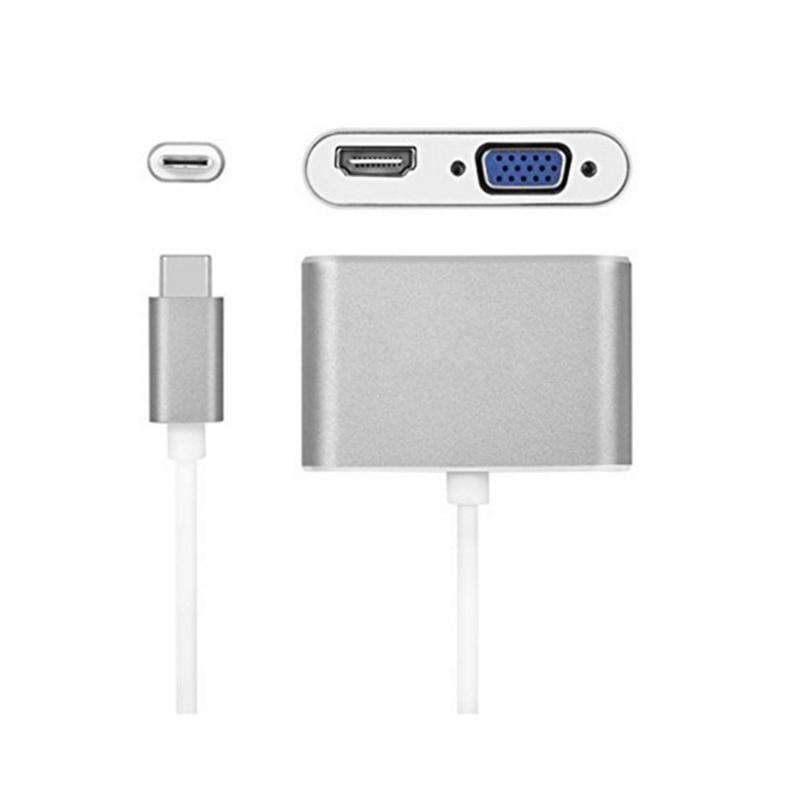 Cáp Chuyển Đổi Loại C Sang Vga Hdmi Hd 4k Cho laptop táo