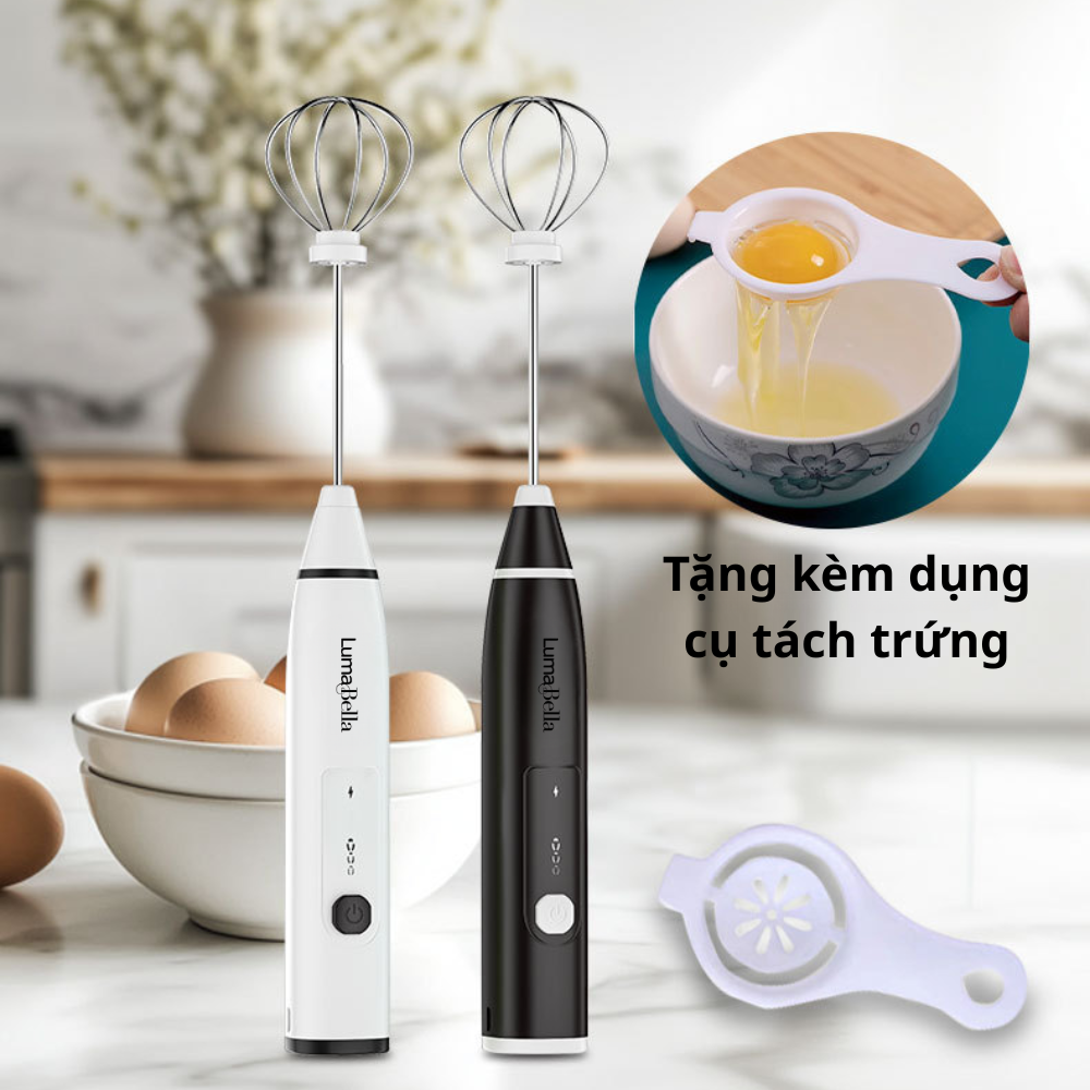 Máy đánh trứng, tạo bọt sữa cafe Lumabella LB-1772 thiết kế cầm tay cỡ nhỏ tiện dụng cho gia đình - DELIYA - HÀNG CHÍNH HÃNG