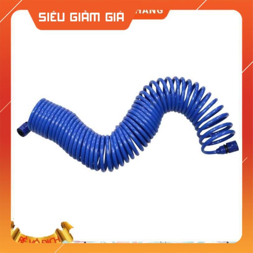 Bộ vòi xịt nước tưới cây đa năng tăng áp lực nước kèm dây tưới dạng lò xo co dãn 319814 loại 10m