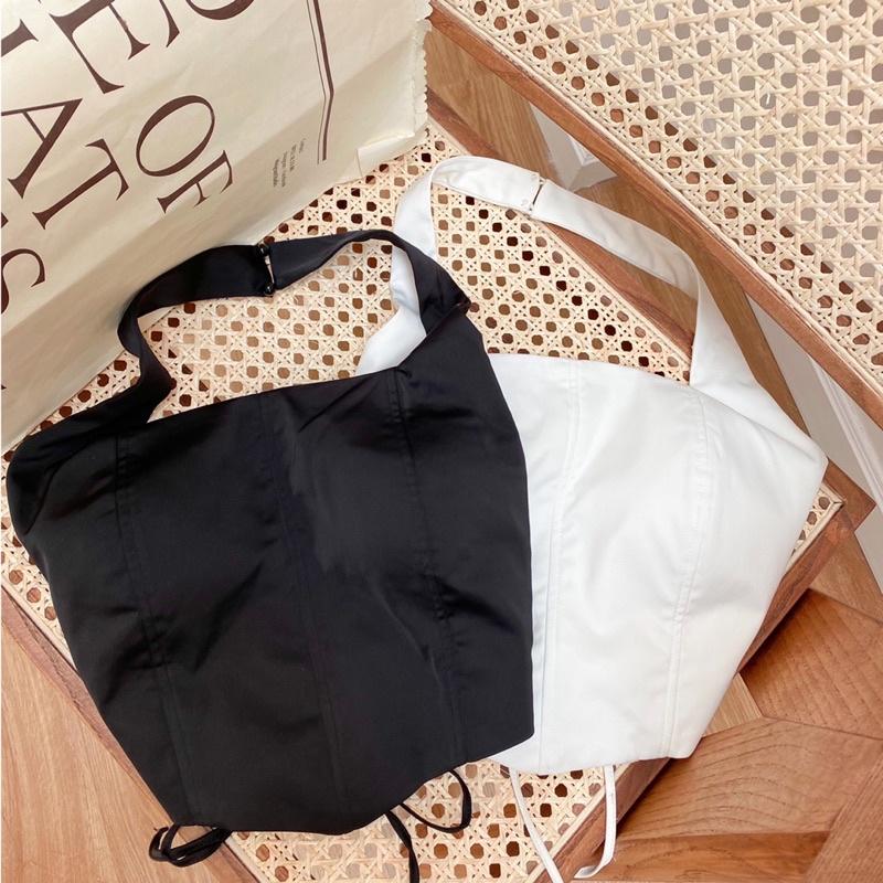 Áo croptop kiểu ôm body sexy ulzzang RÊVER CLOTHINGS cao cấp đen trắng Lalisa Top