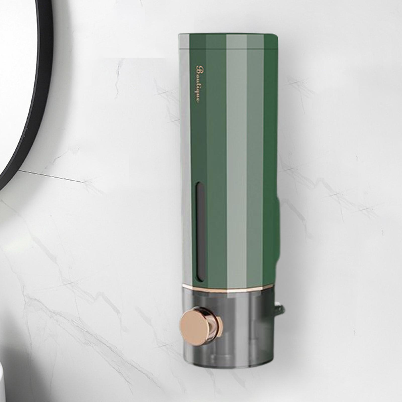 Wall Mounted Manual Soap Dispenser, No Drilling Shampoo Gel Soap Dispenser Liquid Containers for Home Office Kitchen