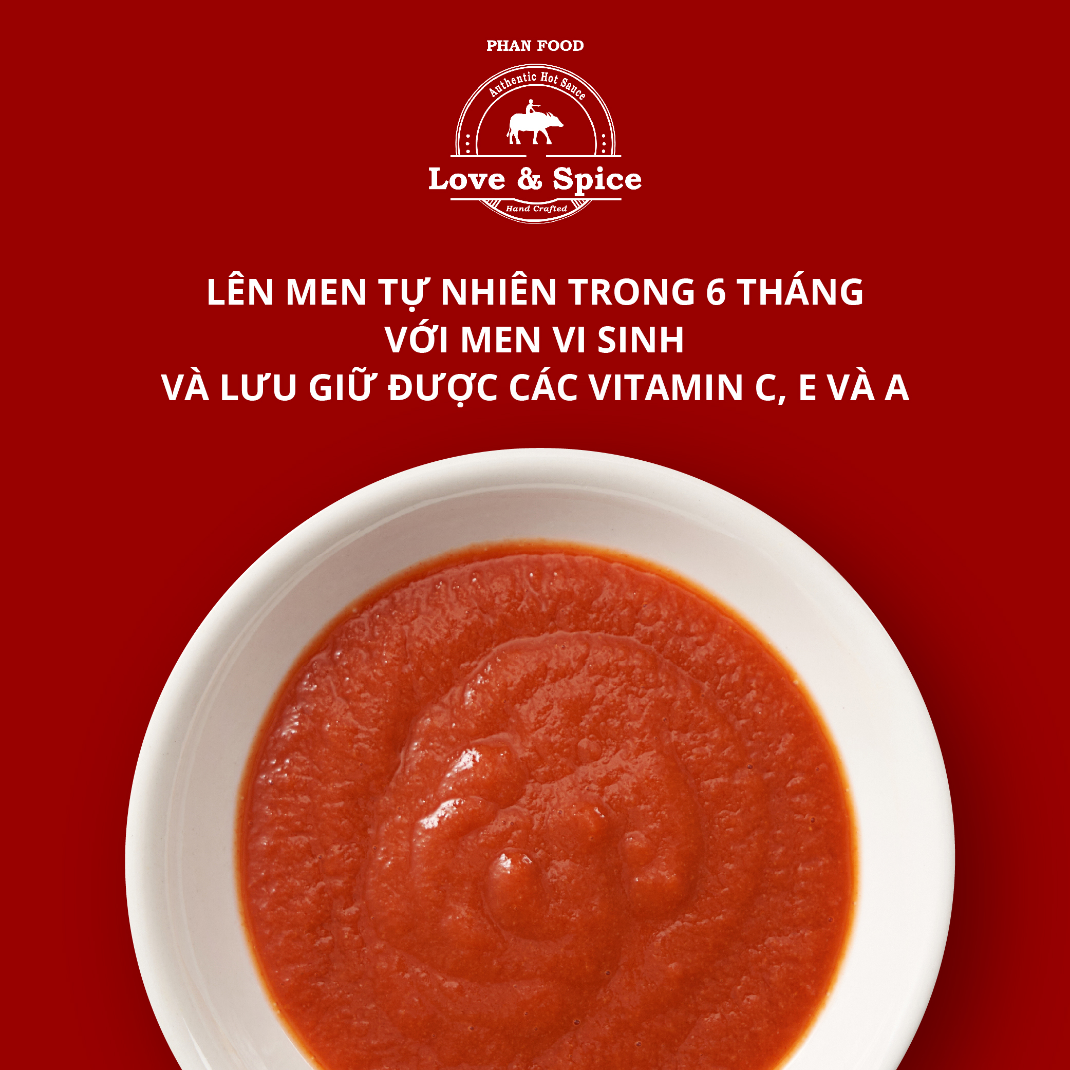 CAY #1 THẤY MẸ - Combo 6 chai tương ớt siêu cay Love & Spice lên men tự nhiên từ ớt Vietnam Reaper chai 120ml x 6