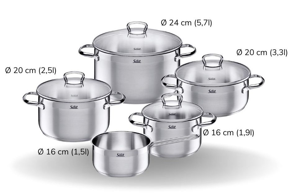 Bộ nồi SILIT TOPF-SET 5TLG TOSKANA Hàng chính hãng
