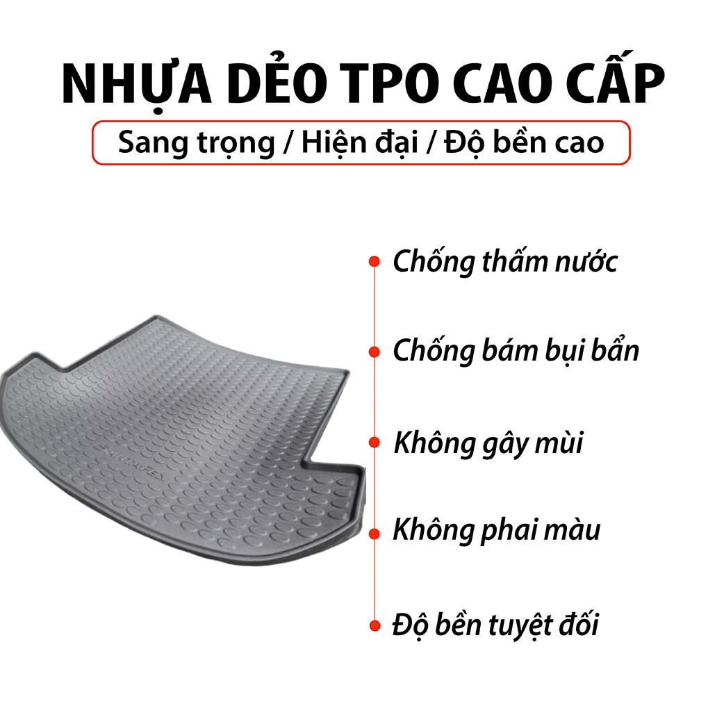 Lót cốp nhựa dành cho xe Hyundai Santafe - Hàng Chính Hãng