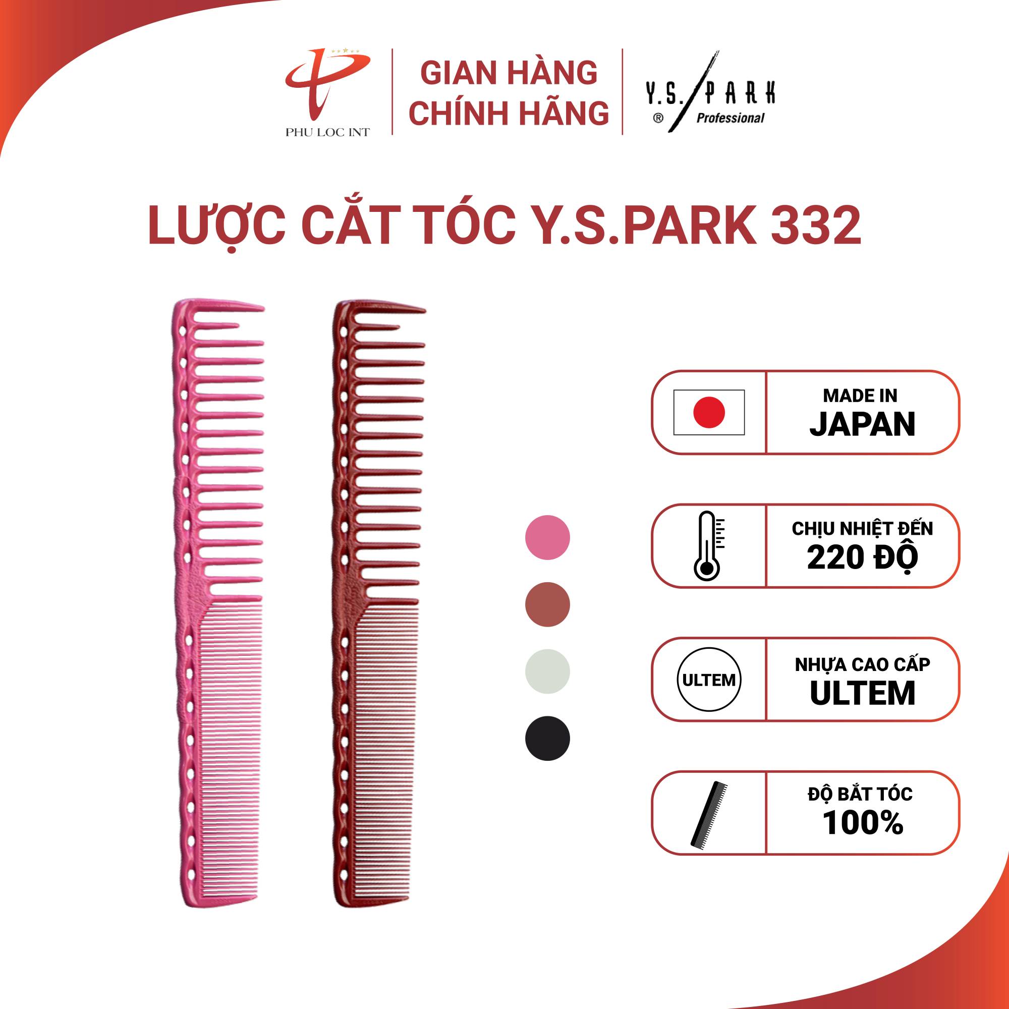 Lược cắt tóc nữ YS-332 chất liệu nhựa Ultem cao cấp chịu nhiệt 220 độ - Lược YS Park Professional nhập khẩu Nhật Bản