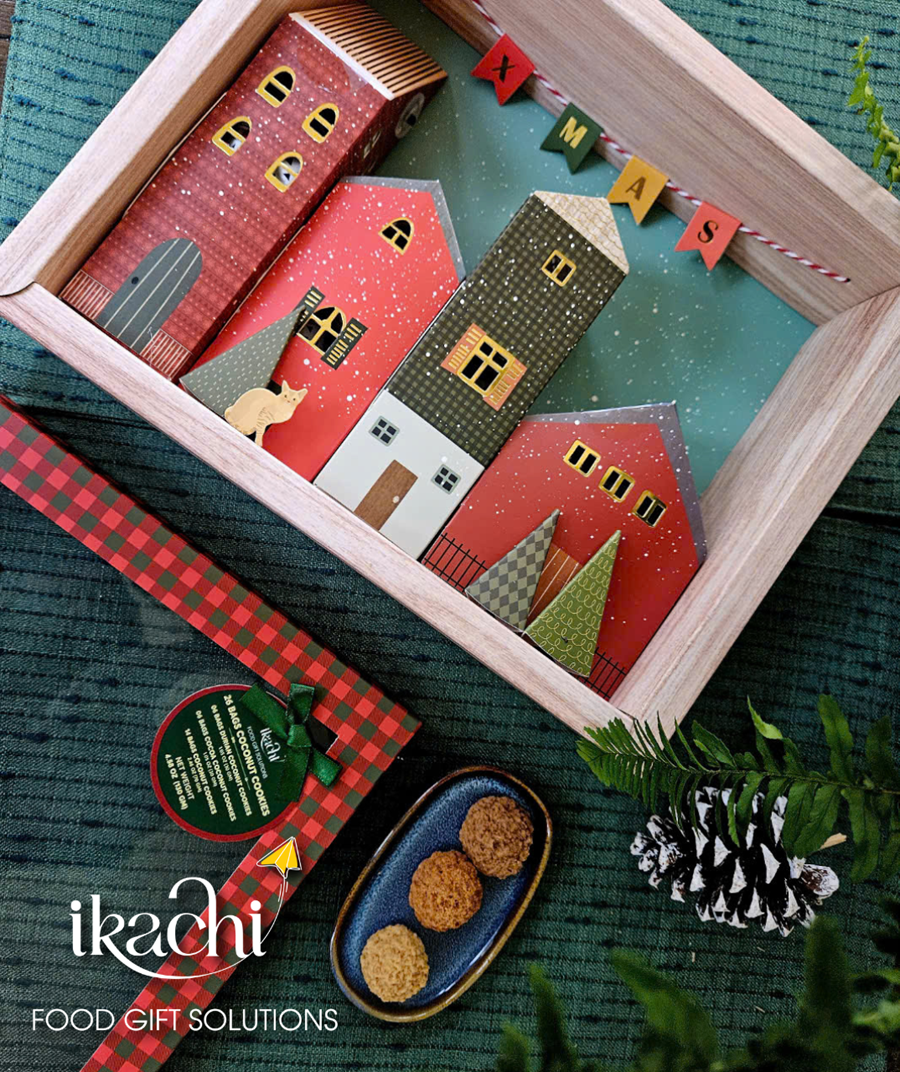 Set hộp quà tặng Giáng sinh xanh &quot;Happy Home&quot; - Quà tặng Noel ý nghĩa cho gia đình, doanh nghiệp
