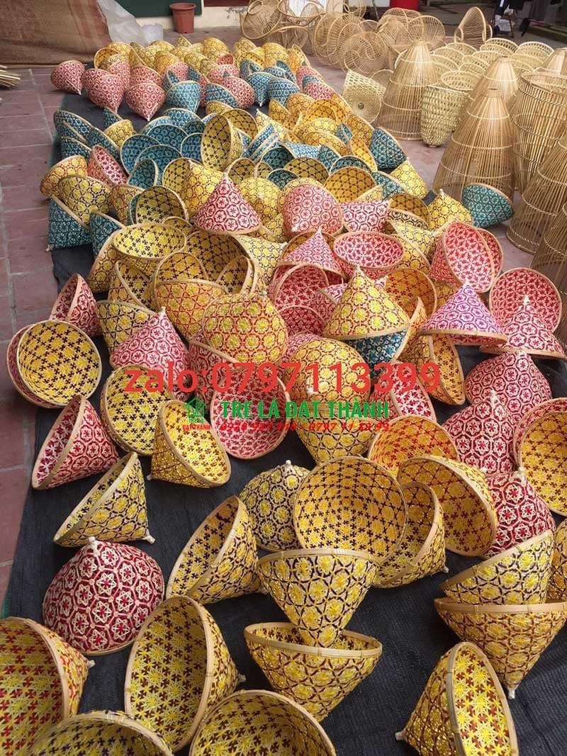 Lồng đèn tre hoa thị trang trí quán cà phê, quán ăn, nhà hàng