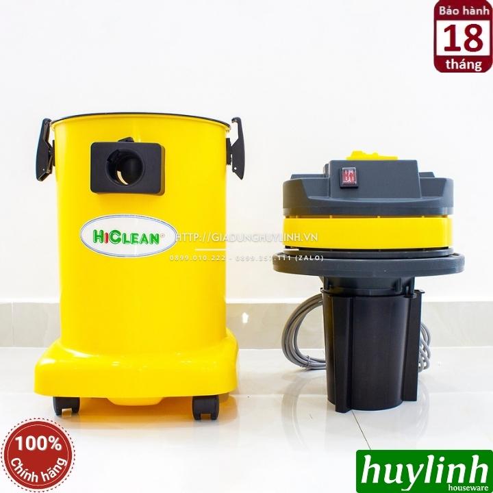 Máy hút bụi khô và ướt HiClean HC30P (thùng nhựa ABS cao cấp, dung tích 30L) - Hàng chính hãng