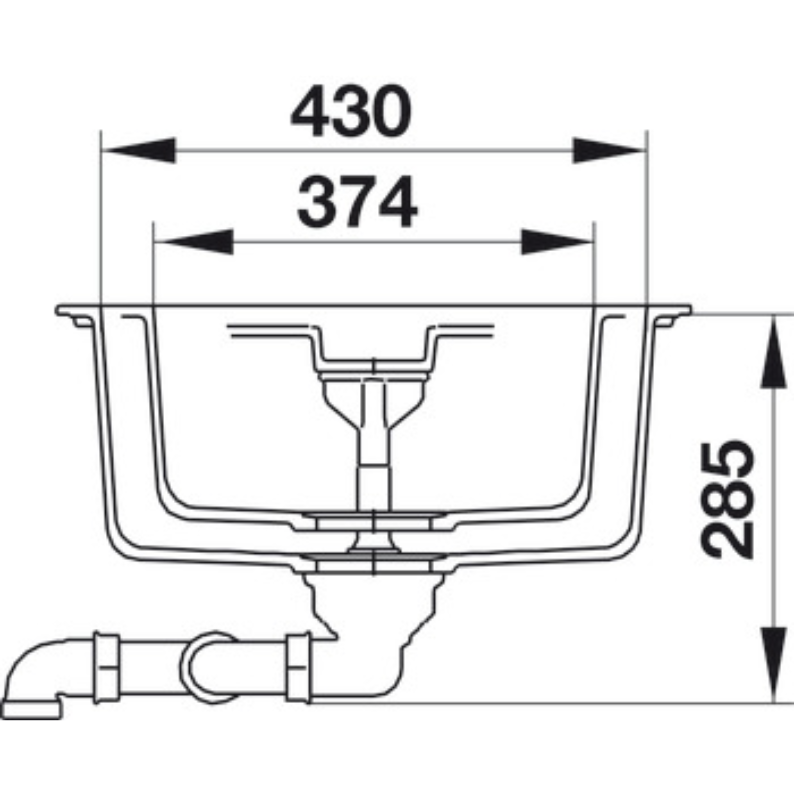 Chậu đá Hafele HS19-GED2S80 570.35.370 - Hàng Chính Hãng