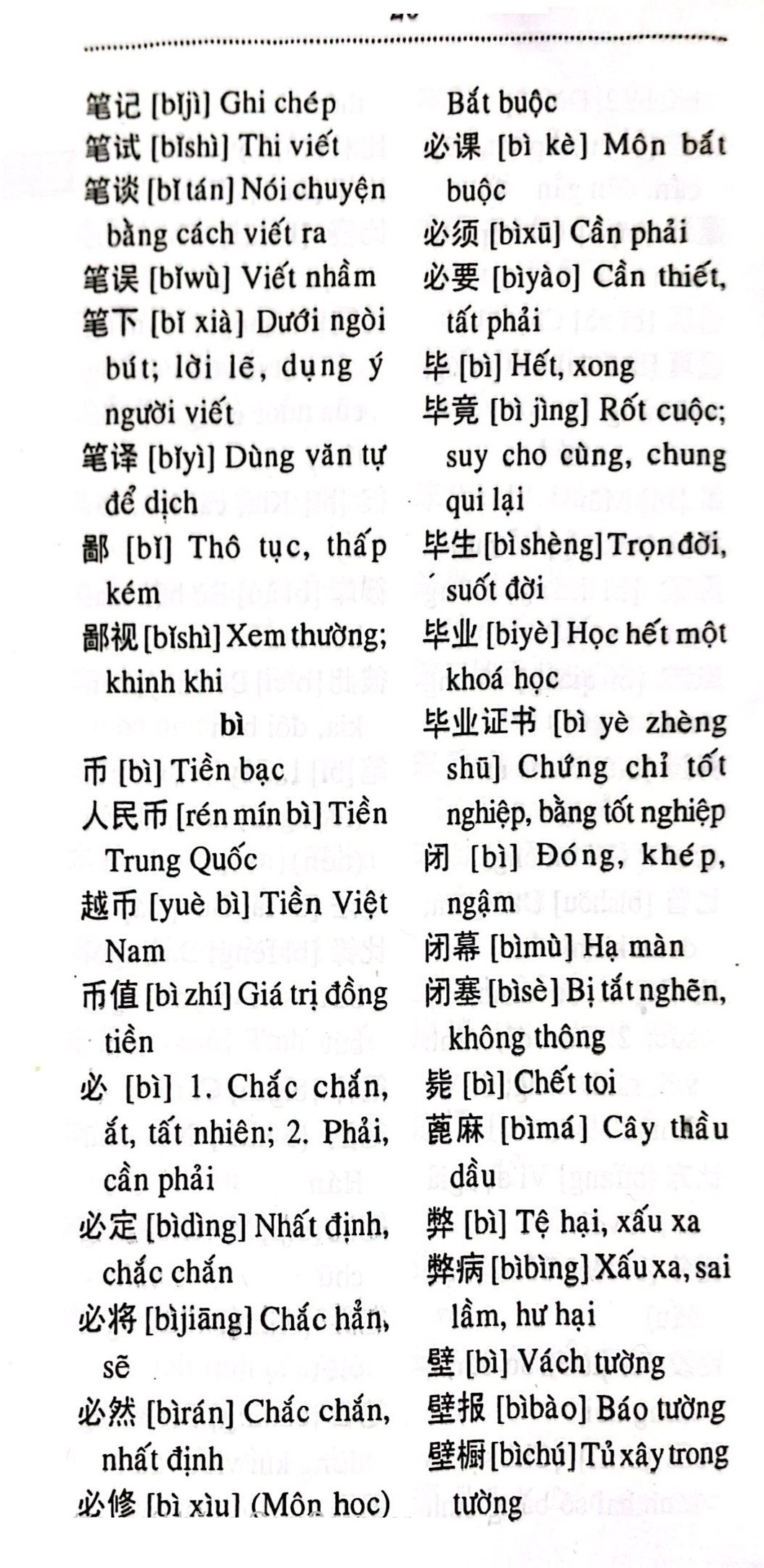 Từ Điển Hoa Việt - Việt Hoa Thông Dụng