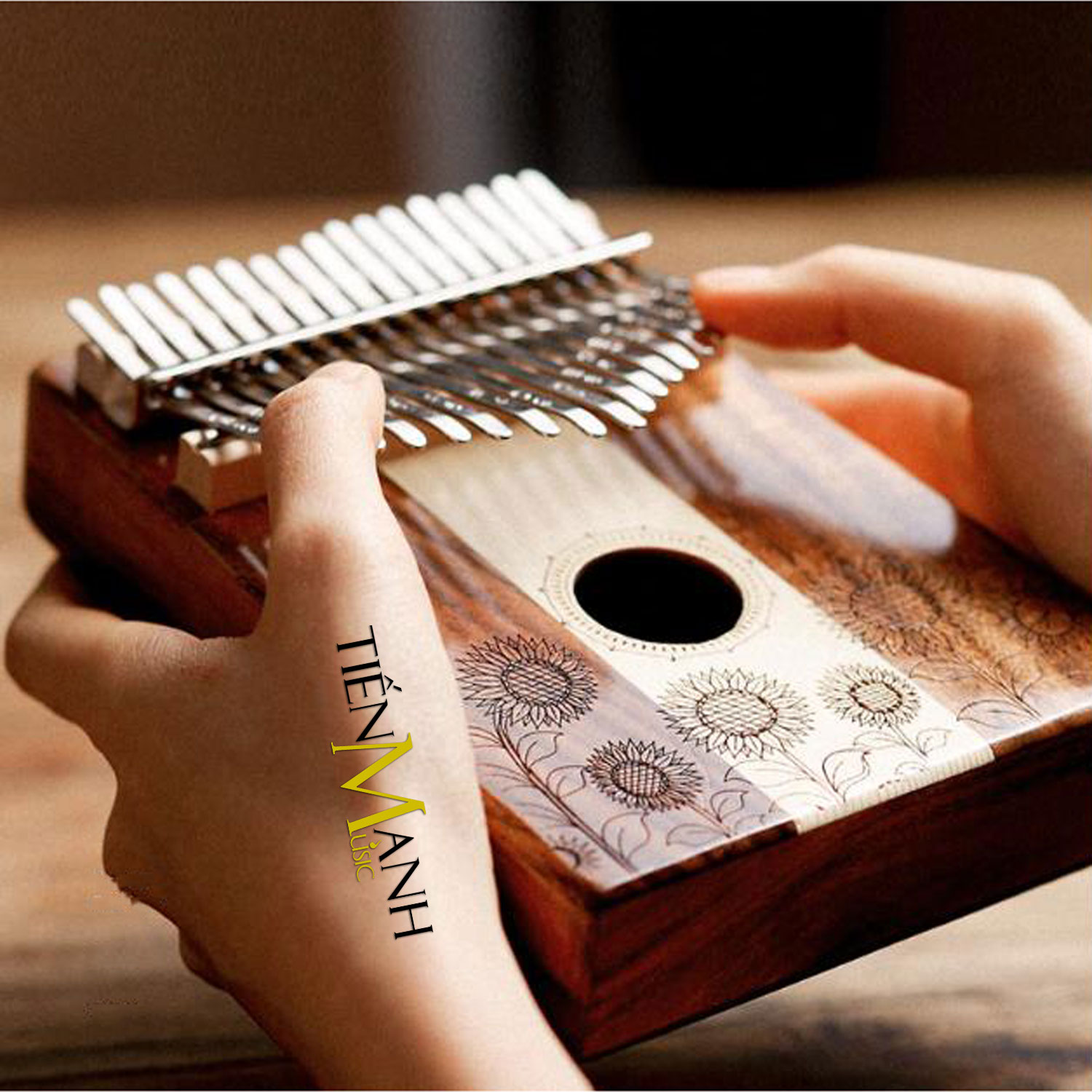 Đàn Kalimba 17 Phím Hluru KT (Gỗ Koa, Maple) Hàng Chính Hãng - Kèm Móng Gẩy DreamMaker