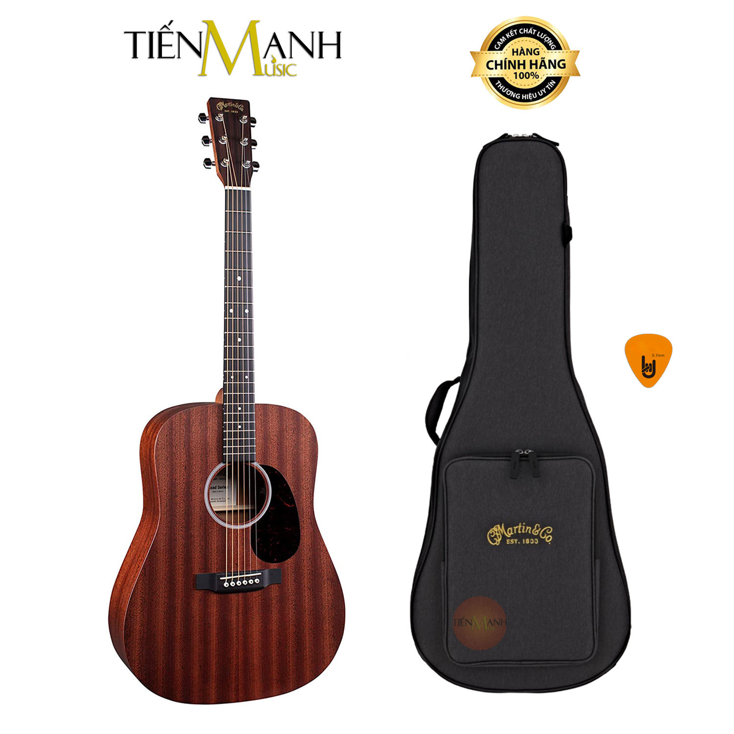 [Có EQ] Đàn Guitar Acoustic Martin D-10E-01 Gỗ Sapele Road Series D10E Hàng Chính Hãng - Kèm Bao Đựng, Móng Gẩy DreamMaker