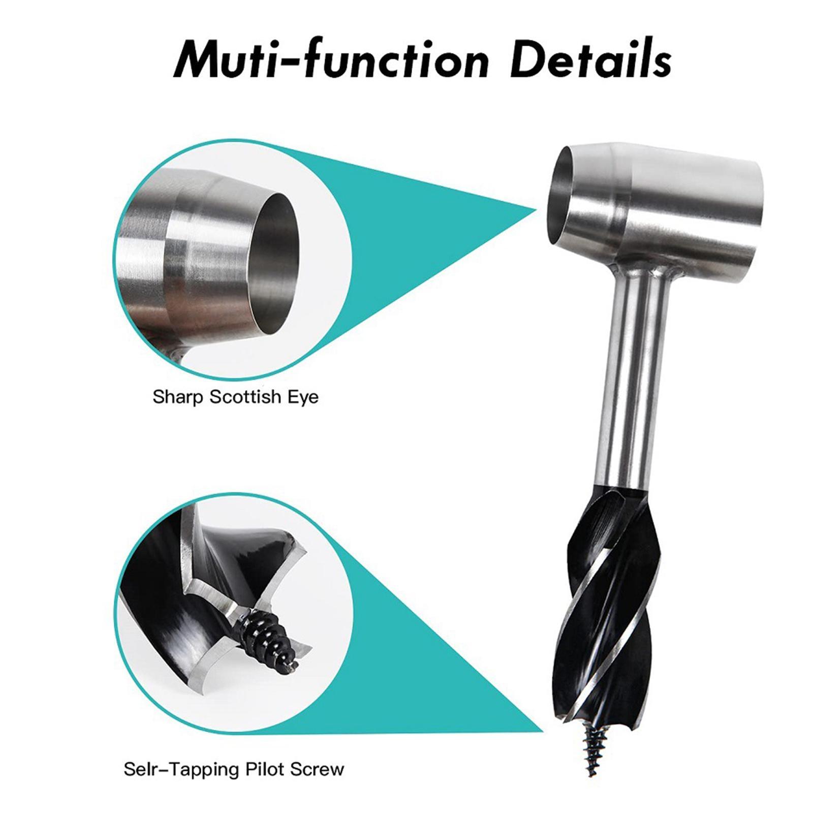 Wood Auger Drill Bit, Hand Auger for Bushcraft Backpack and Camping, Perfect Addition Tool to Survival and Camping Gear Packs