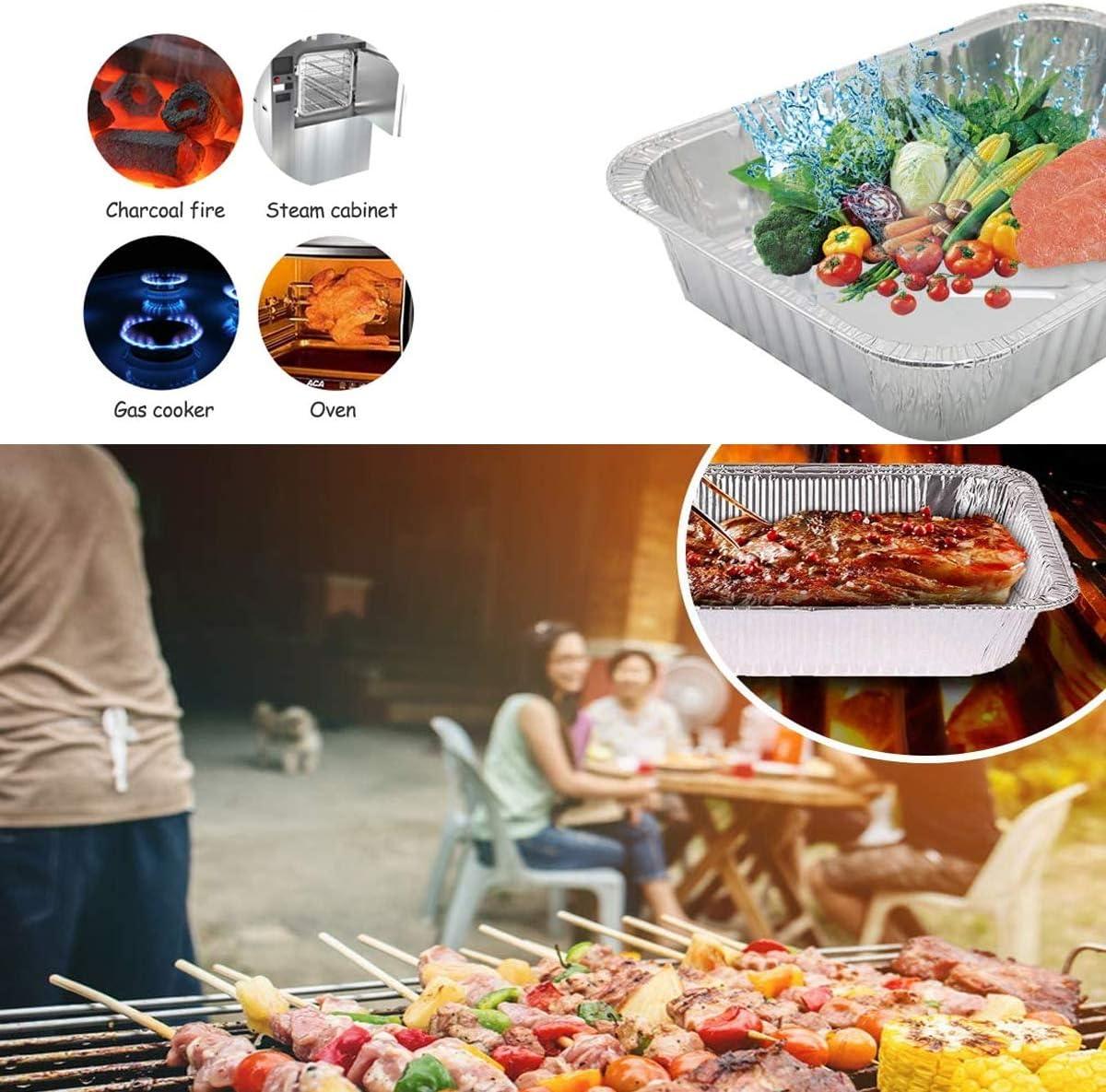 Khay Nhôm, 10 cái Khay Nhôm 25 x 14 x 8cm + 10 cái 26 x 19 x 6.5cm Khay Nướng Bằng Nhôm Cho Lò Nướng BBQ Cấp Đông
