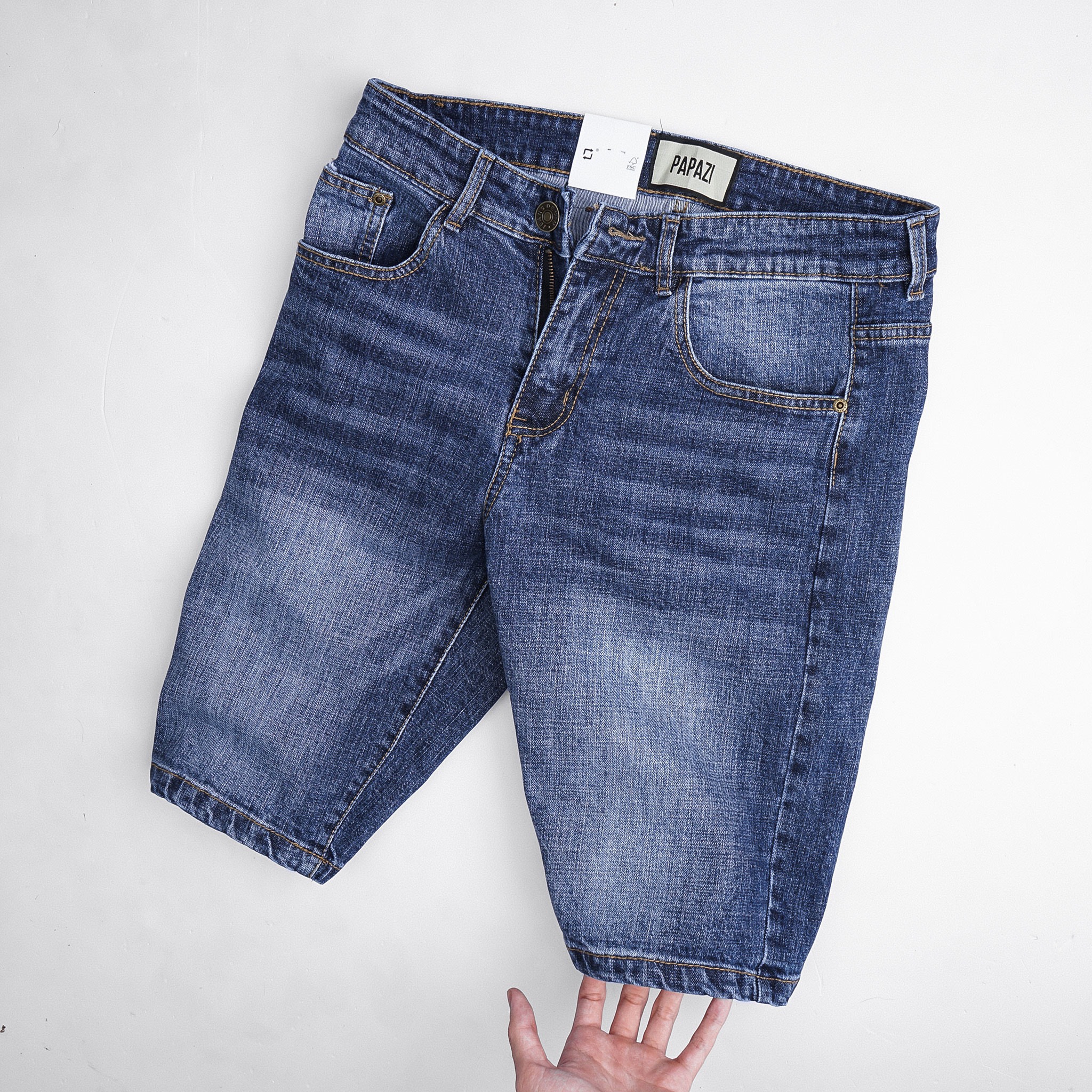 Quần Short Nam Vải Jean Cao Cấp form slimfit đẹp dễ phối đồ, phong cách cá tính - PAPAZI