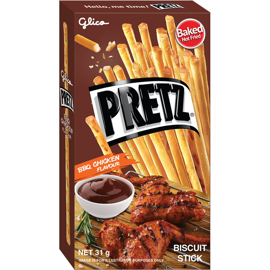 Snack Que Pretz Vị BBQ Chicken 31g x 10 Hộp