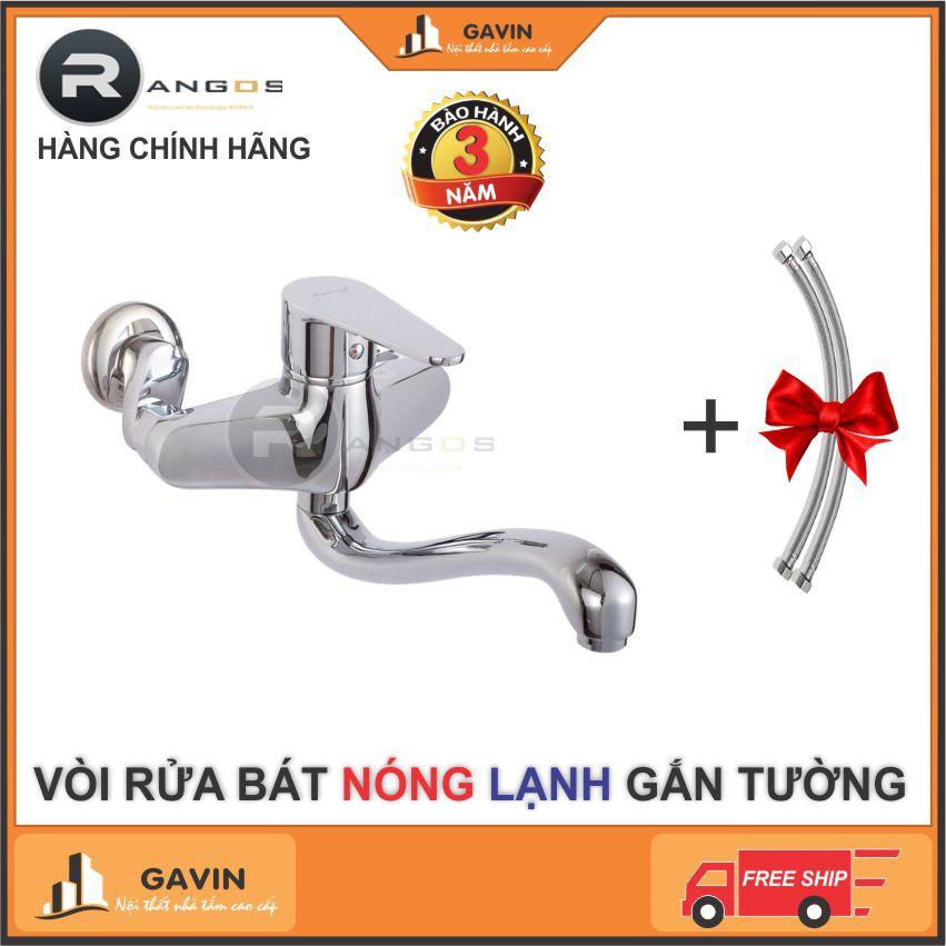 Vòi rửa bát nóng lạnh gắn tường cao cấp Rangos RG-507