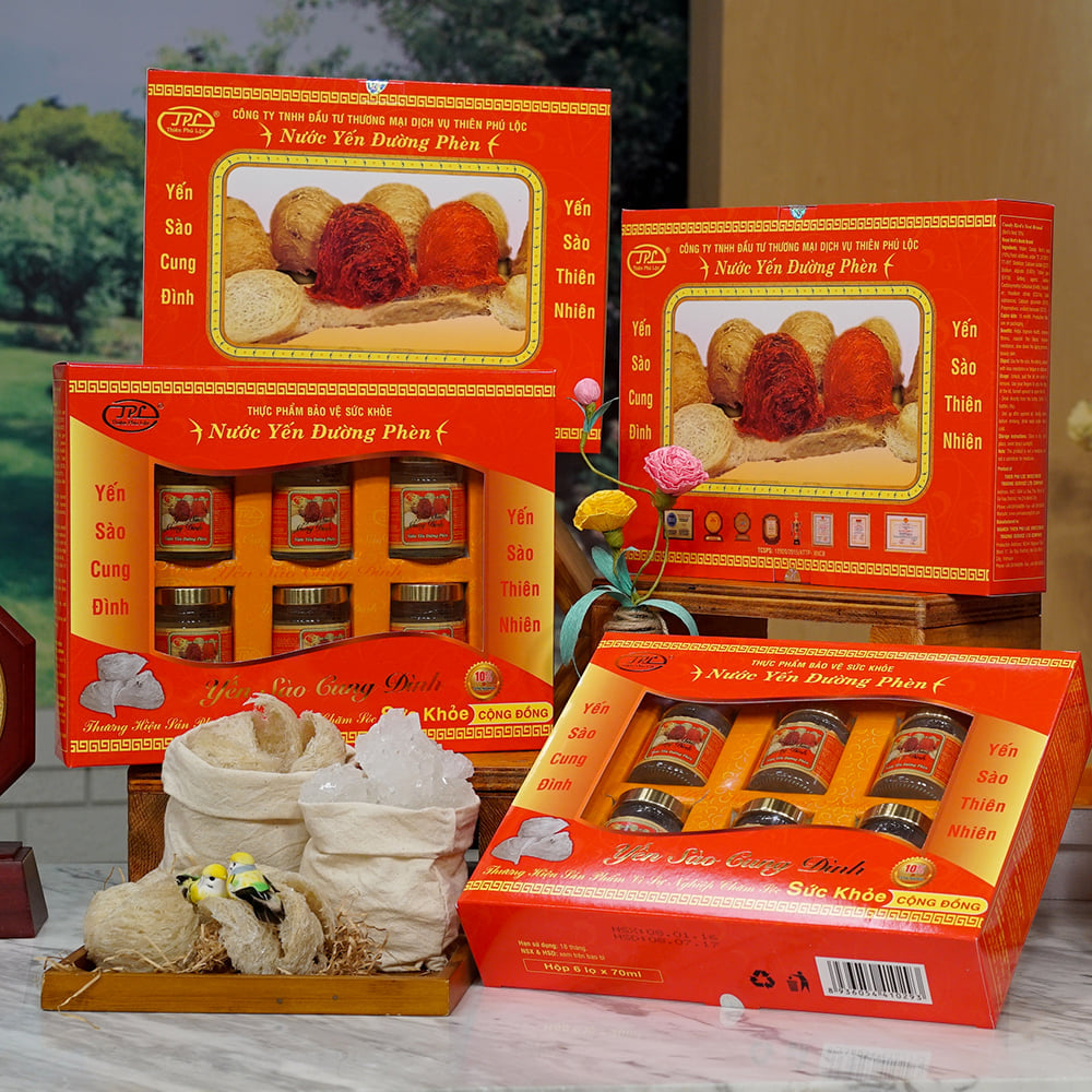 Hộp nước yến sào đường phèn- Yến sào Cung Đình