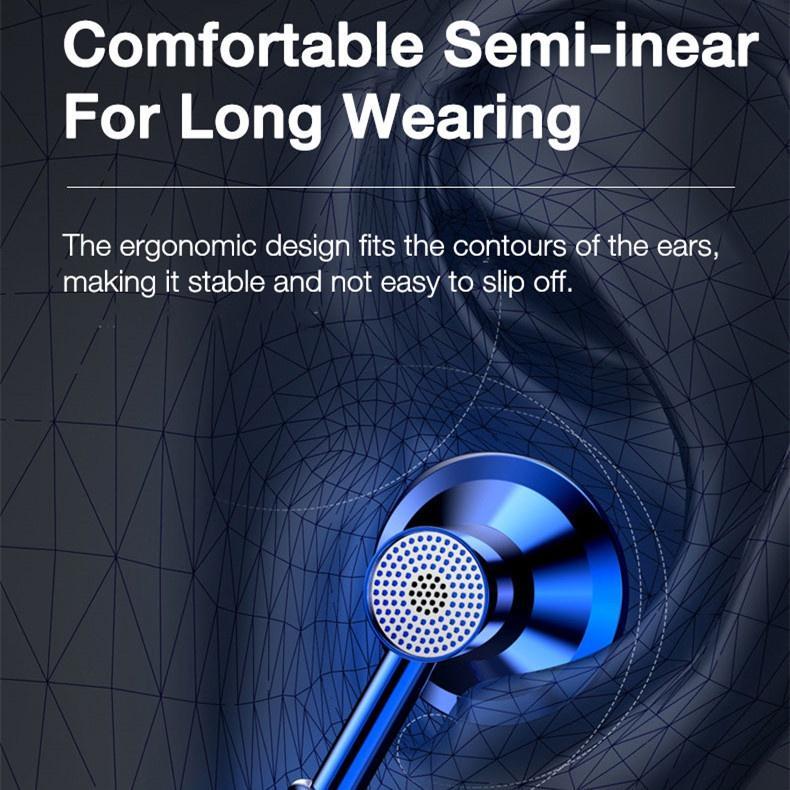 Tai nghe nhét tai TZUZL có dây jack 3.5mm bằng kim loại thoải mái thích hợp cho điện thoại/máy tính