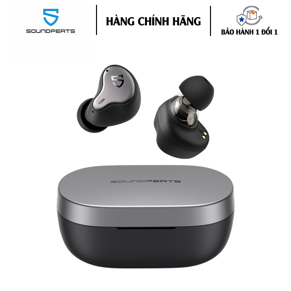 Tai Nghe Bluetooth Earbuds SoundPeats T2 Thiết kế công thái học, điều khiển thông minh - Hàng Chính Hãng