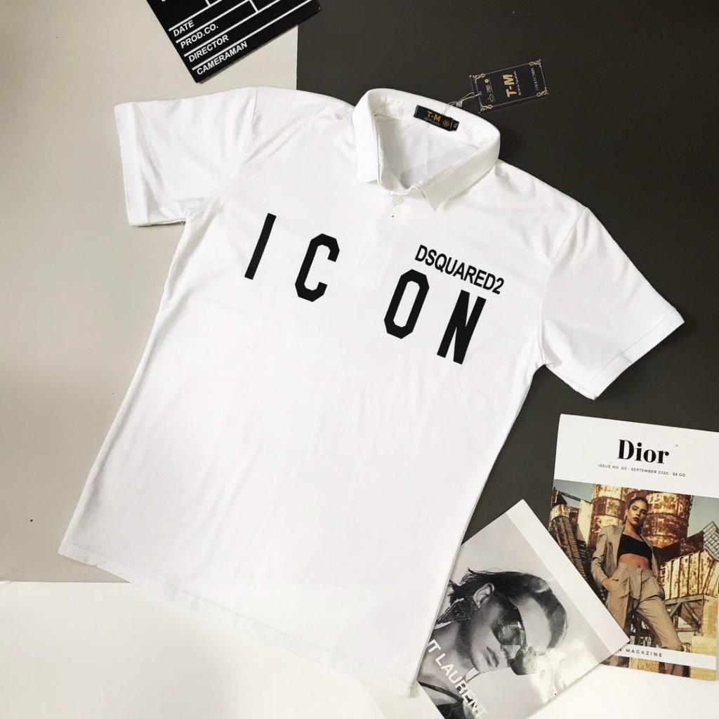 Áo Thun Nam Ngắn Tay, Chất Cotton, Phối Tay Đỏ Co Giãn 4 Chiều.