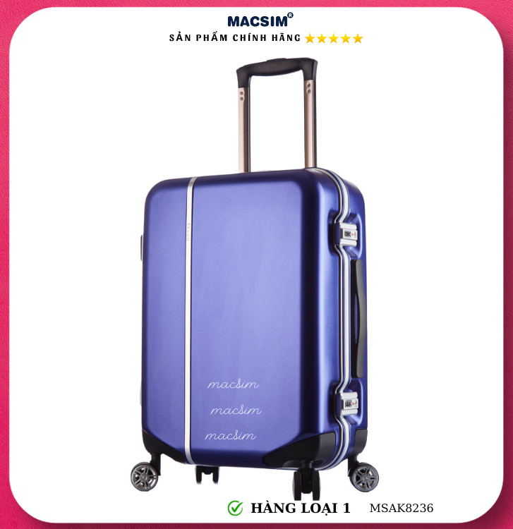 Vali cao cấp Macsim Aksen hàng loại 1 MSAK8236 màu xanh cỡ 28 inch