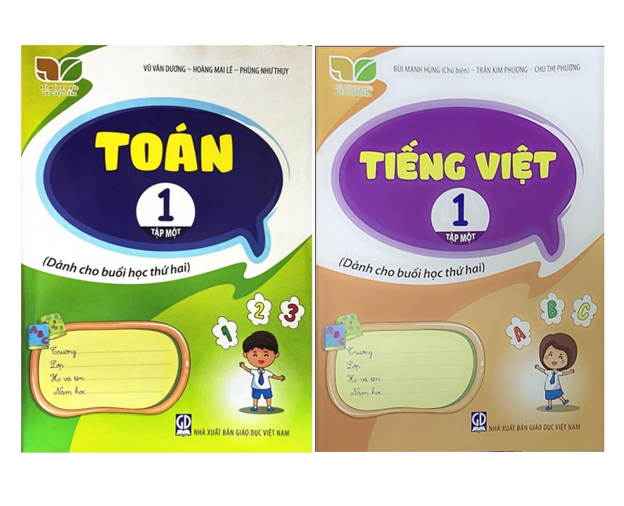 Sách - Combo 2 cuốn Toán + Tiếng việt 1 - tập 1 (Dành cho buổi học thứ hai) (Kết nối tri thức với cuộc sống)