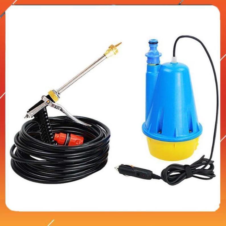 Bộ máy bơm nước cao áp rửa xe ô tô mini thông minh TL 509 găng tay lau rửa xe