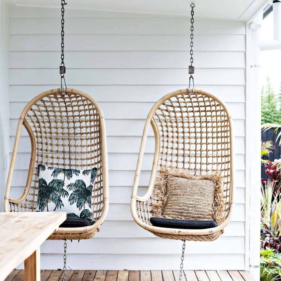 Xích Đu Mây Cao Cấp- Wicker Rattan Swing / Hanging Egg Chair In Premium Style-OT008