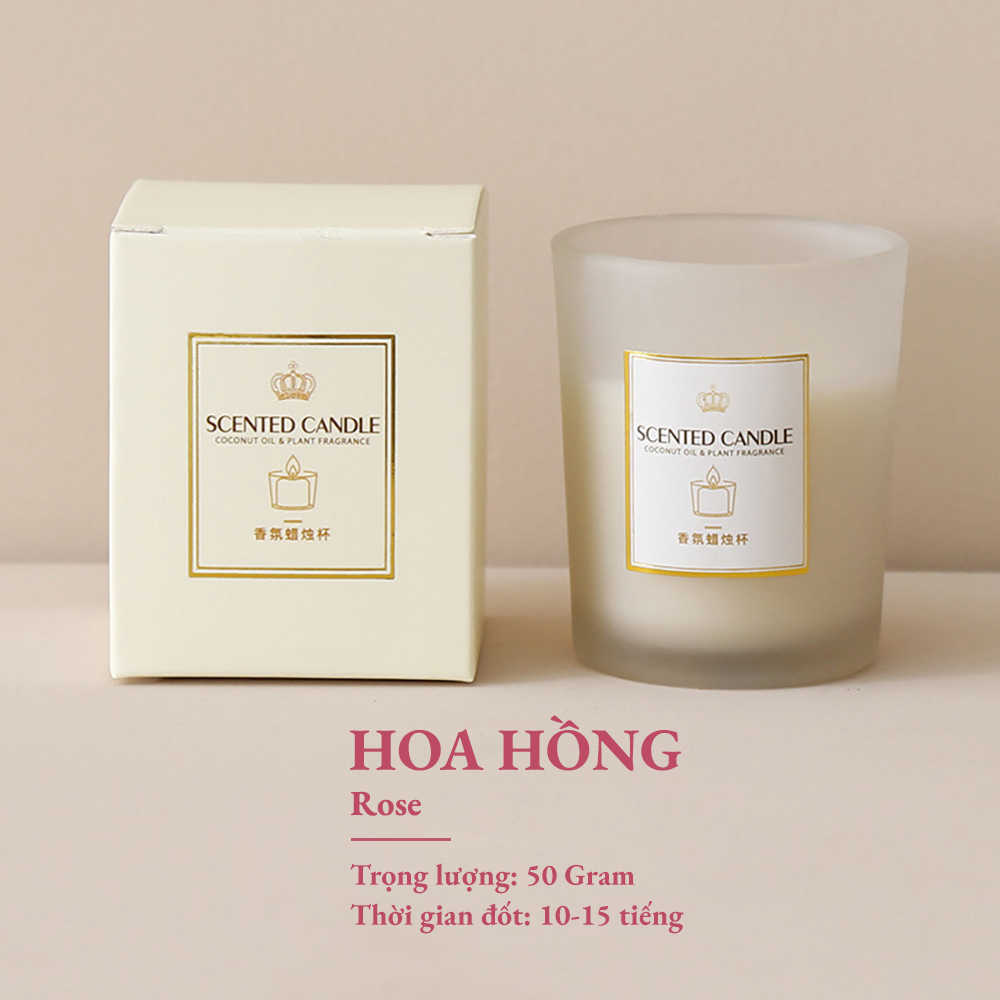 Nến thơm Candle 50G sáp đậu nành không khói mùi hương tự nhiên làm trang trí decor quà tặng độc đáo