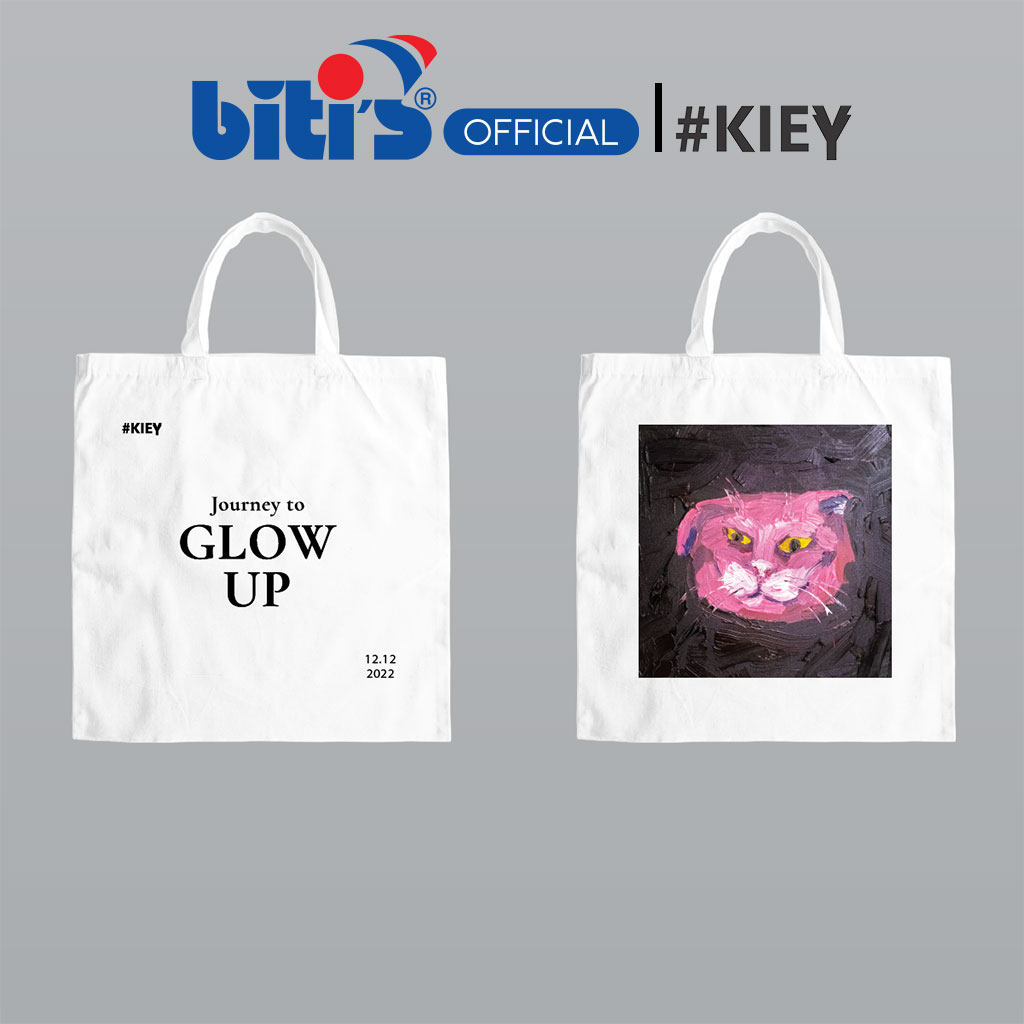 [BST đặc biệt BITI'S X KIEY] Túi Tote vải canvas Kiey Universe Tote Bag BTU000100TRG (Trắng)