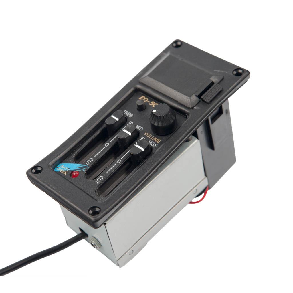 3 Band EQ Preamp Guitar Volume Control For Acoustic Pickup Parts