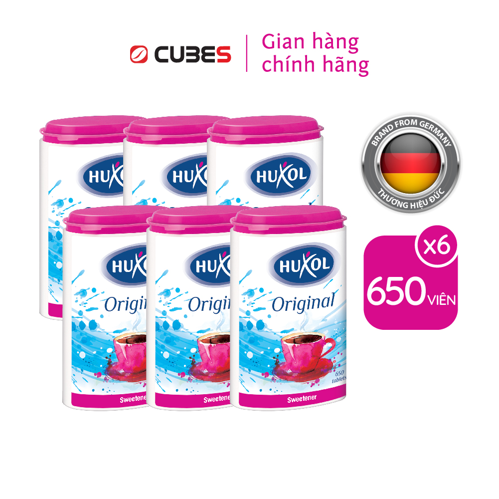 Combo Đường Ăn Kiêng Sweetener Huxol Original 650 viên - Nhập khẩu từ Đức - Dành cho người tiểu đường, giảm cân, cao huyết áp