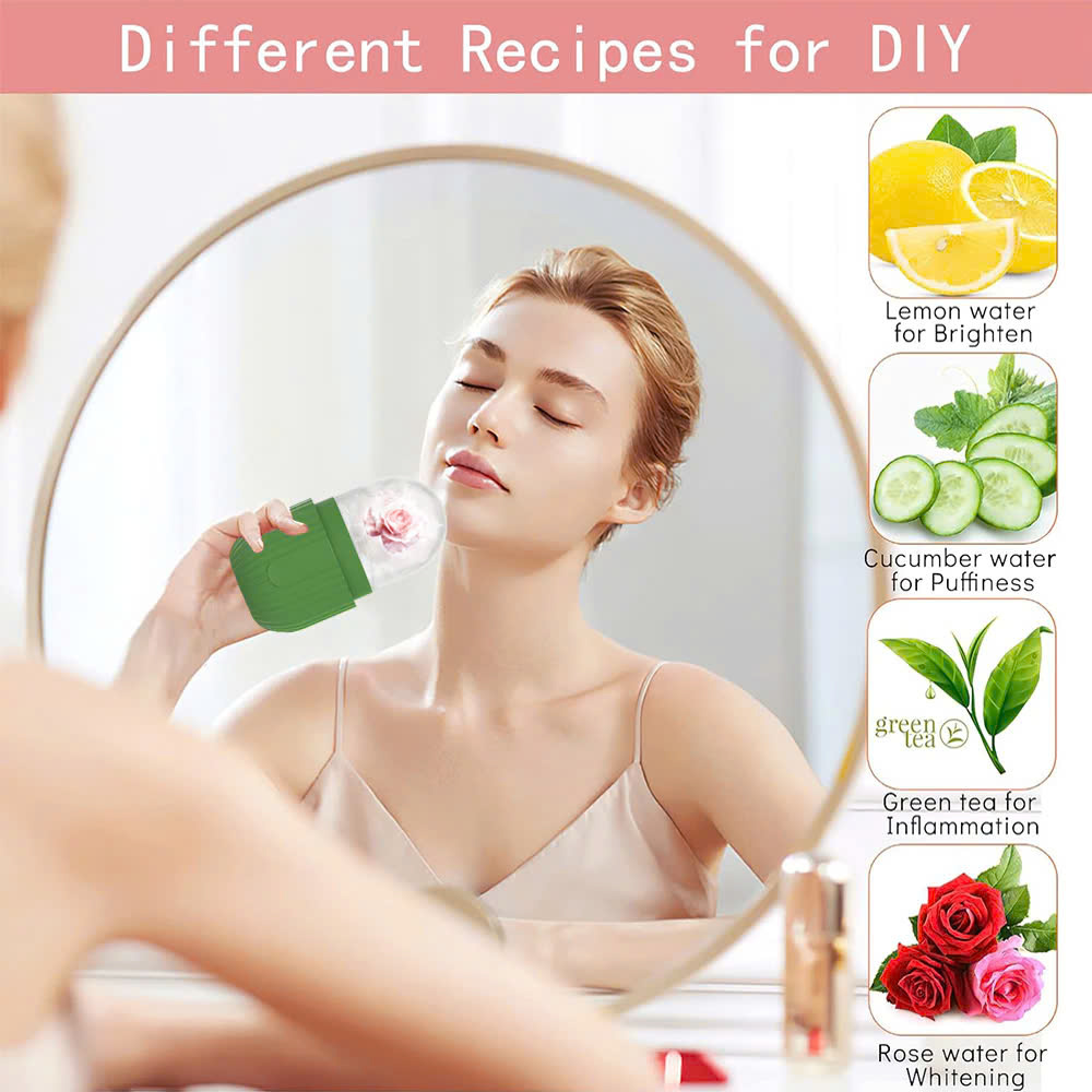 Máy Massage Mặt Làm Đẹp Da Lạnh ICE Giúp Nâng Cơ Mặt, Rửa Sạch Sâu, Tăng Cường Hấp Thụ Tinh Chất Dưỡng Da Kèm Massage Mắt Loại Quầng Thâm