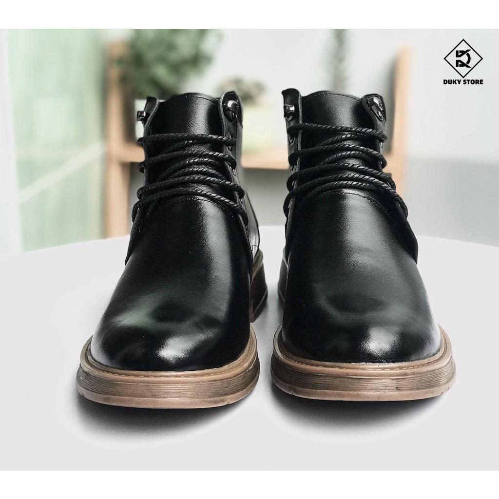Đốc cổ trung da bò đế nâu phong cách dành cho nam có sẵn - Duky Store