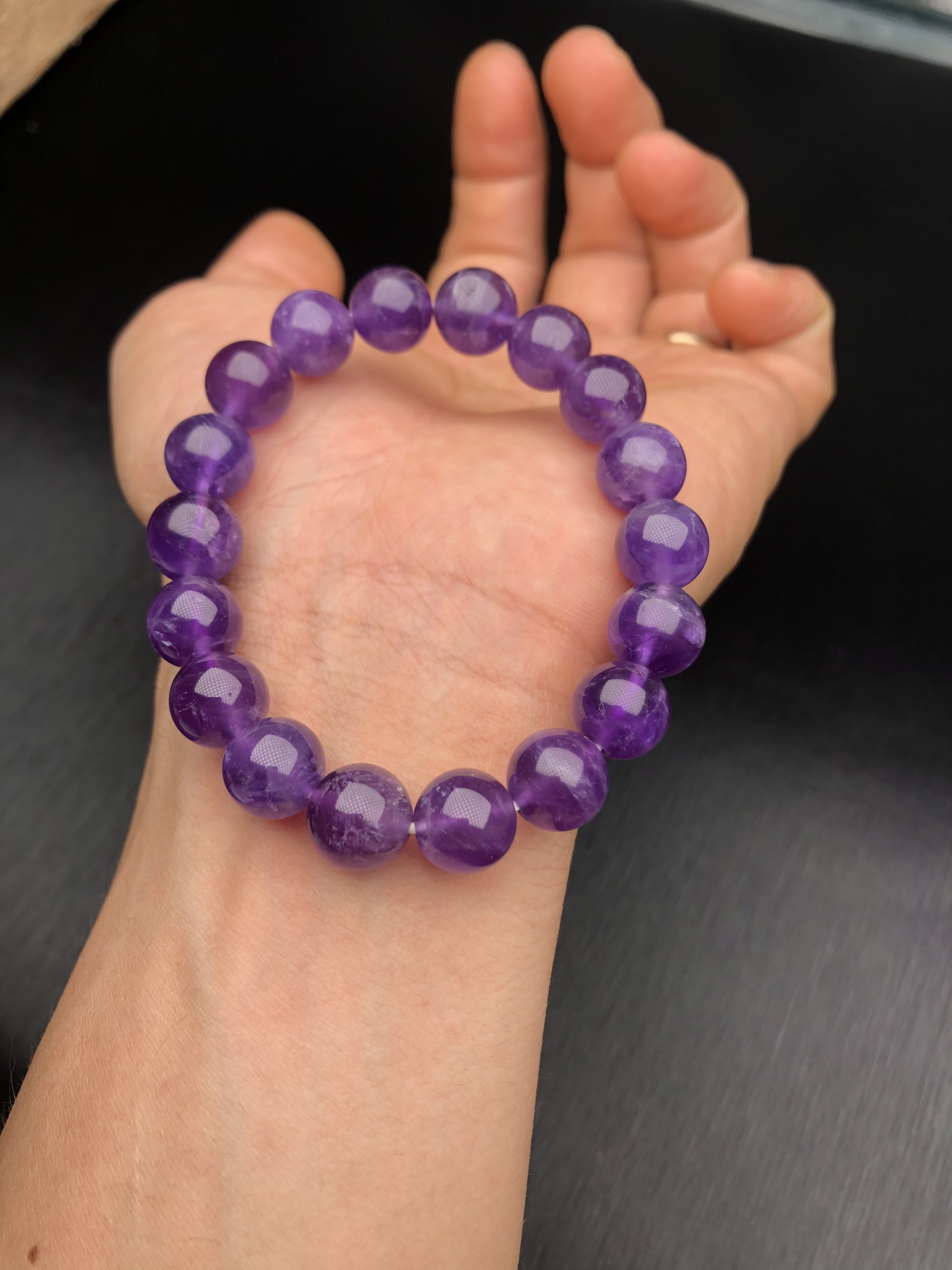 Vòng Tay Đá Thạch Anh Tím Tự Nhiên - Natural Amethyst 10mm