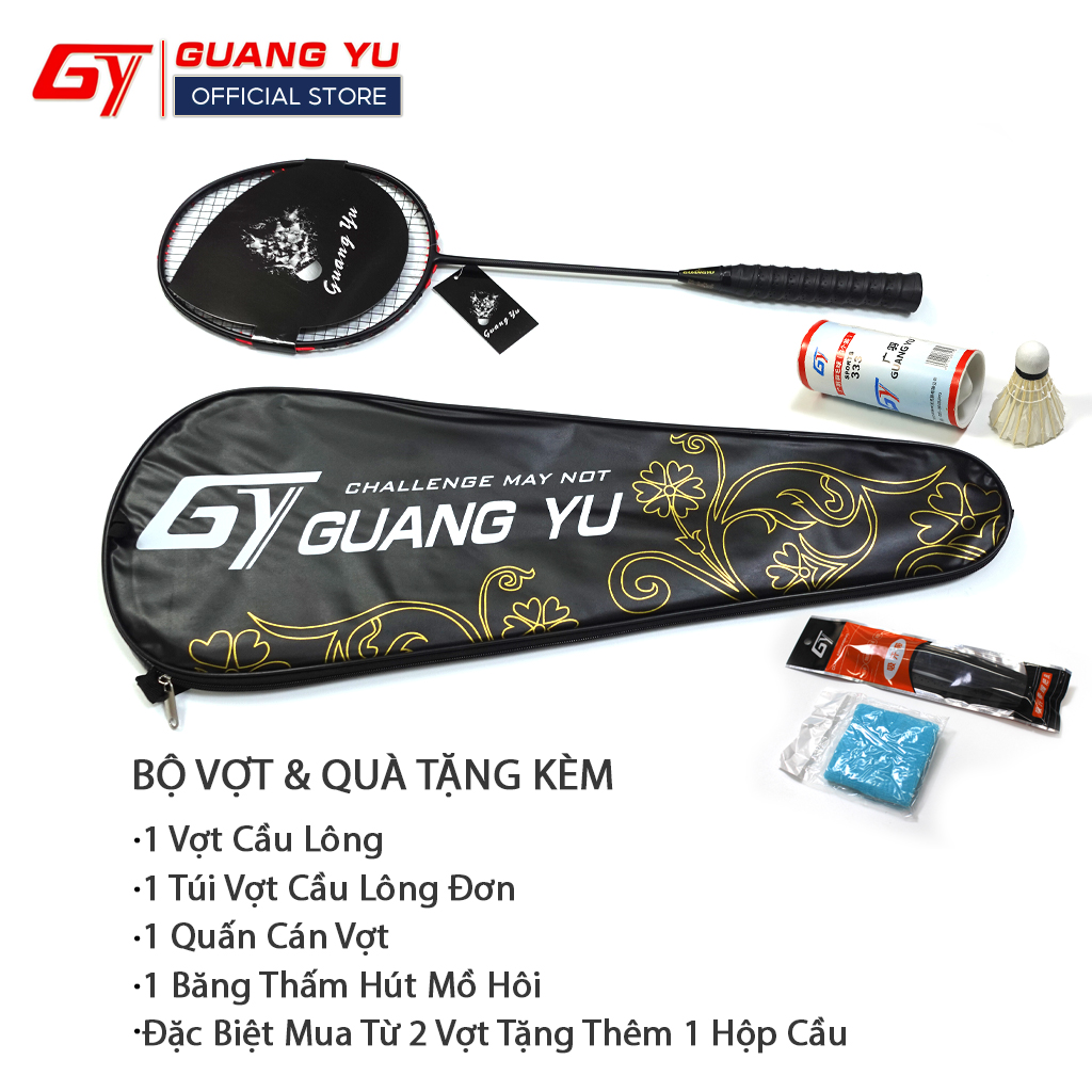 Vợt cầu lông Guangyu 6U cacbon trọng lượng 72g thân dẻo công thủ toàn diện V09