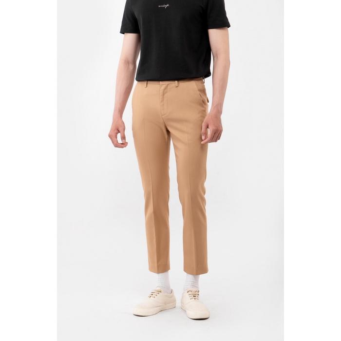 Quần tây nam màu Tanin Twill Texture form slim crop 10F21PFO007 | LASTORE MENSWEAR