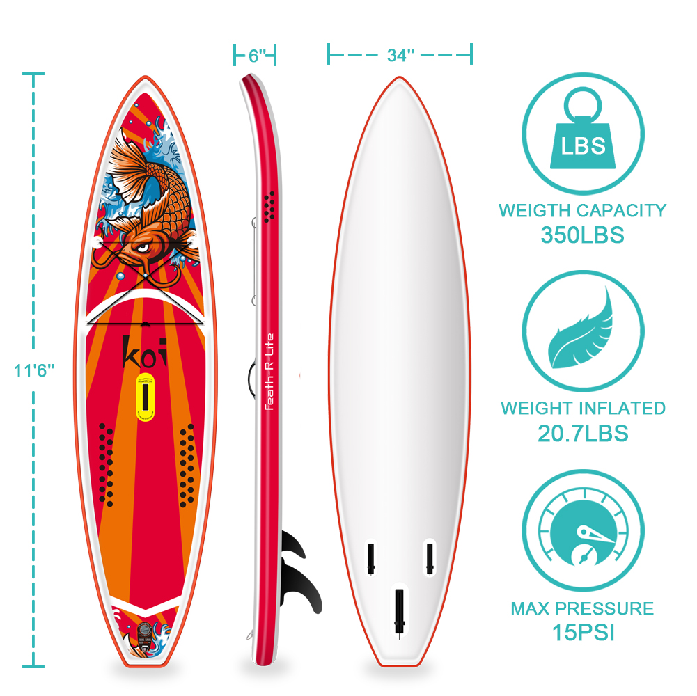 SUP KOI - Ván chèo đứng bơm hơi Funwater KOI - Thuyền SUP chính hãng