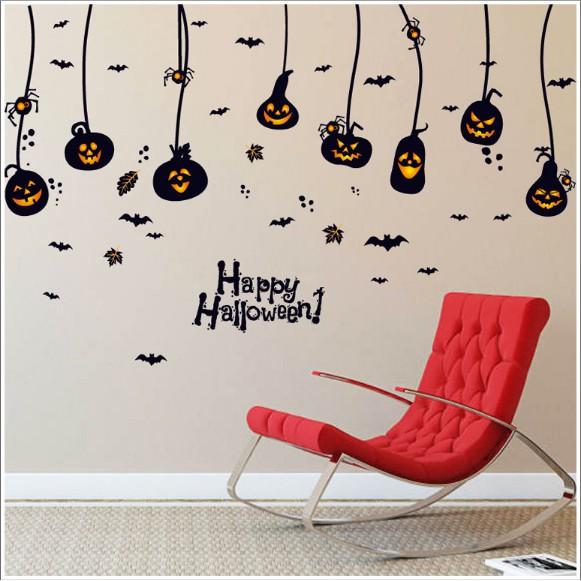 Decal trang trí tường - Rèm dây lễ hội Halloween