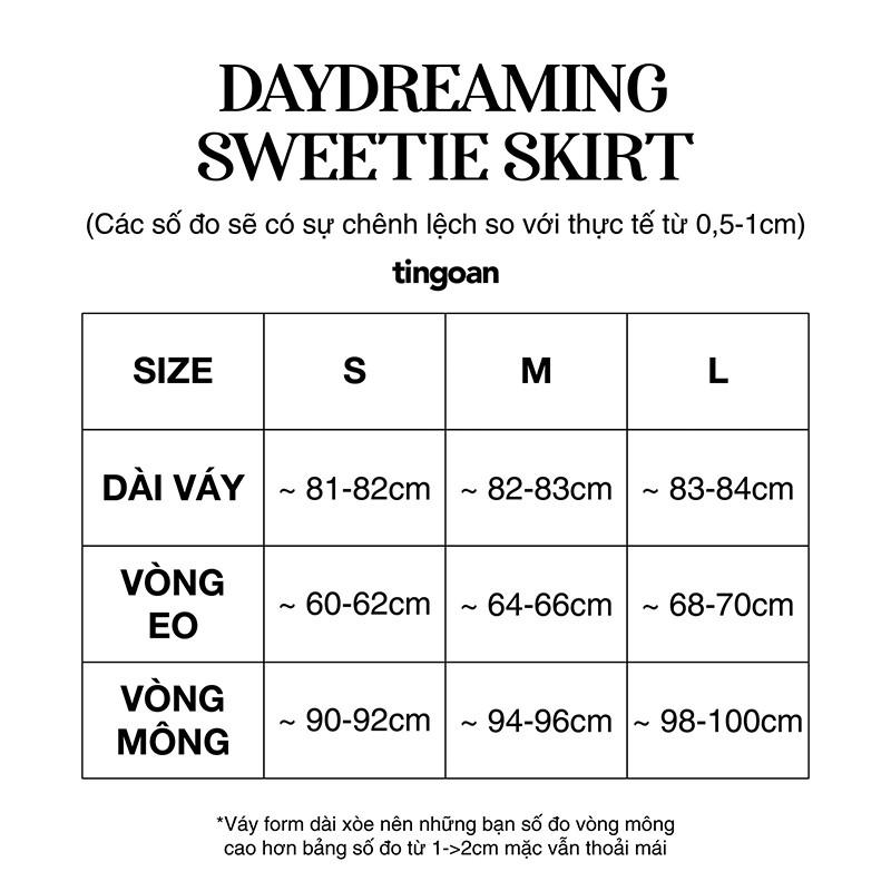 Chân váy dài 3 tầng phối lưới đen tingoan DAYDREAMING SWEETIE SKIRT/BL