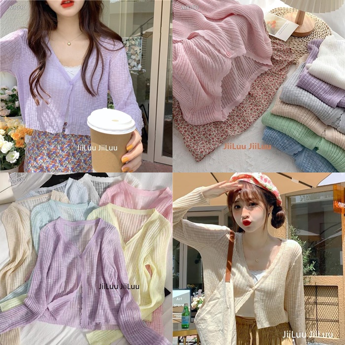 ÁO KHOÁC CARDIGAN CROPTOP LEN THUN LỬNG SUÔNG TRƠN MÀU PASTEL ĐI BIỂN DẠO PHỐ ĐI CHƠI ĐI LÀM ĐI HỌC