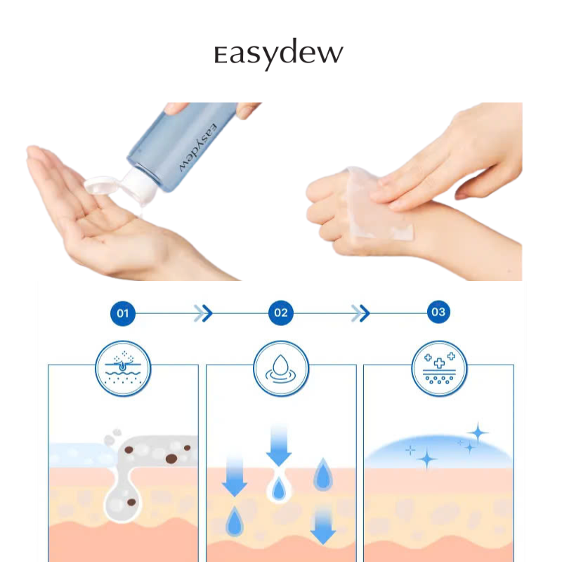 Nước cân bằng làm sạch tẩy tế bào chết nhẹ nhàng giúp thông thoáng lỗ chân lông Easydew Acne Clear Toner 200ml