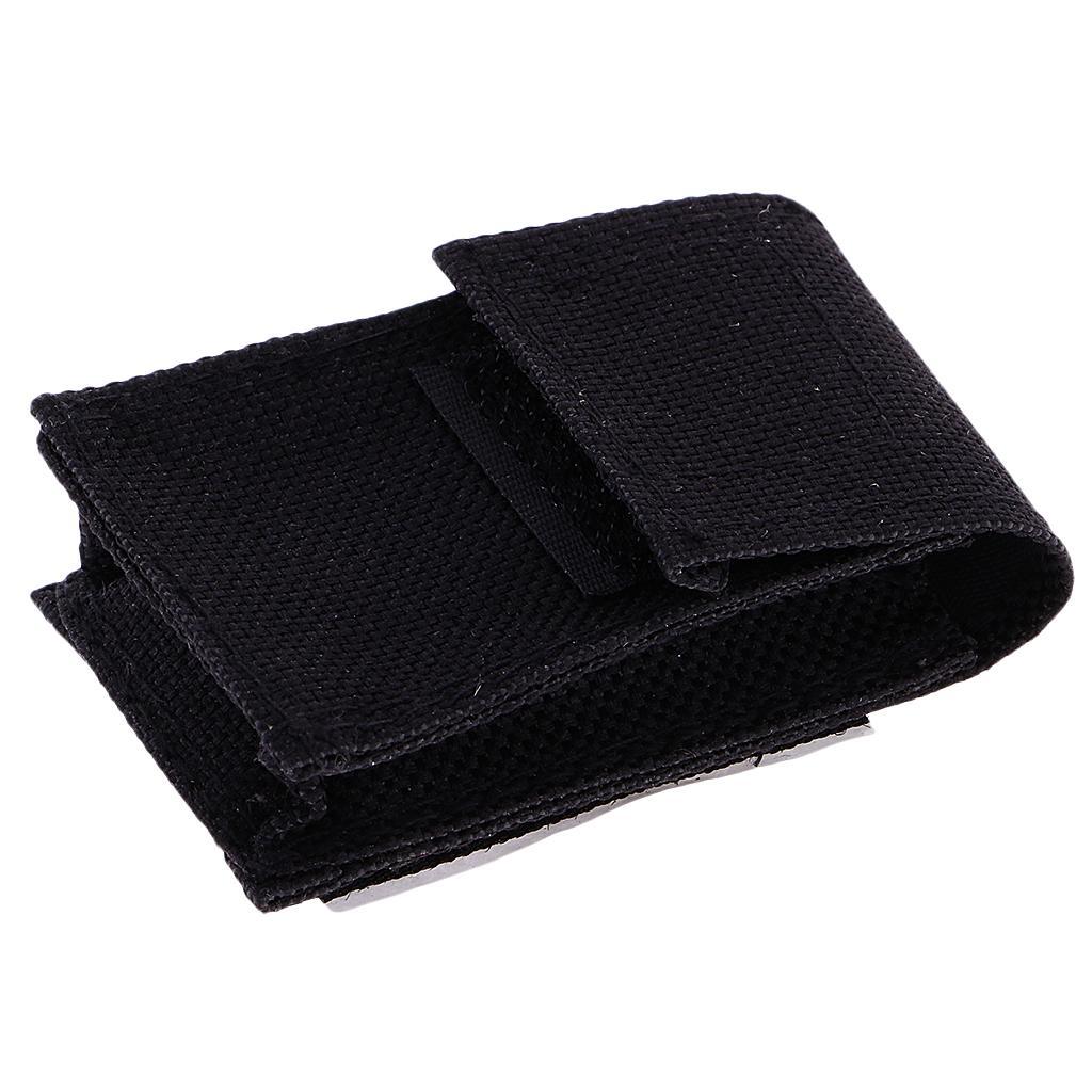 2X 1x 9v Flat Guitar Bass Battery Holder Cover Bag Nylon Container Instruments