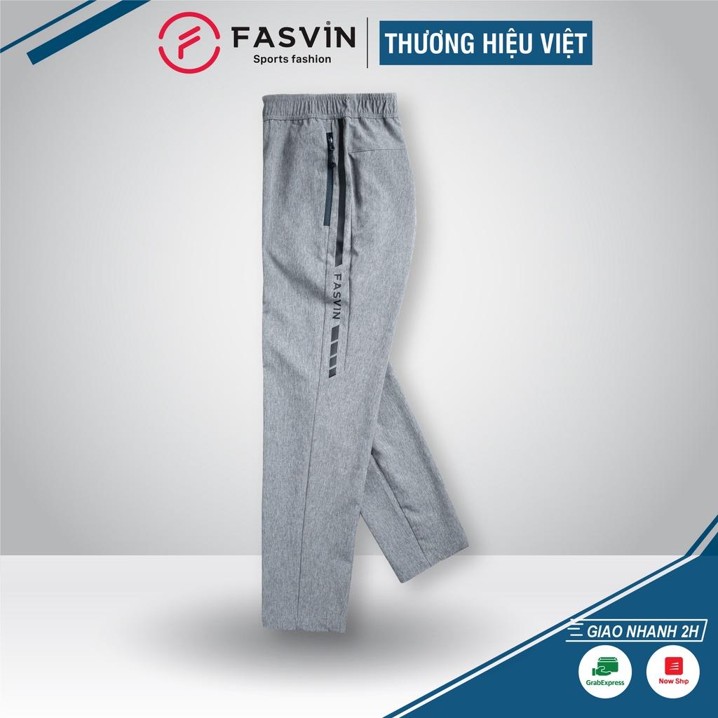 Quần gió thể thao nam Fasvin ống suông 01 lớp vải co giãn cao cấp DC22537.HN