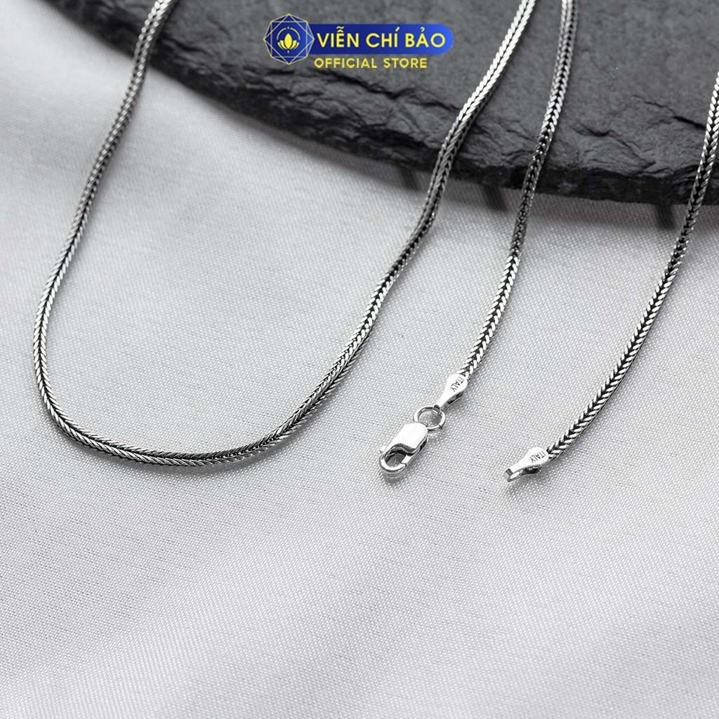 Dây chuyền bạc nam nữ 45cm chất liệu bạc Thái thương hiệu Viễn Chí Bảo D000181
