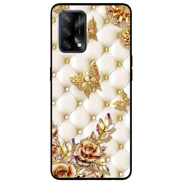 Ốp lưng dành cho Oppo A54 - A74 - A94 mẫu Bướm Vàng Giả Da