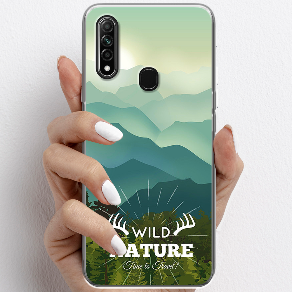 Ốp lưng cho Oppo A31 nhựa TPU mẫu Núi non